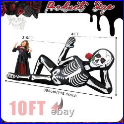 10FT Halloween Inflatable Outdoor Decoration, Halloween Skeleton Inflatable