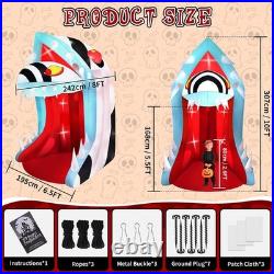 10FT Halloween Inflatable Snake Head Archway with LEDs Spooky Outdoor Decoration