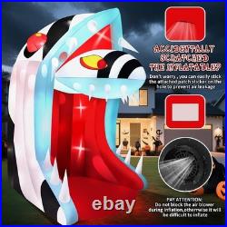 10FT Halloween Inflatable Snake Head Archway with LEDs Spooky Outdoor Decoration
