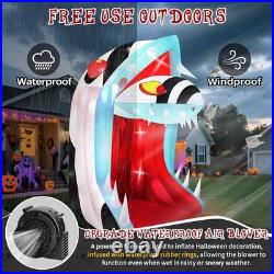 10FT Halloween Inflatable Snake Head Archway with LEDs Spooky Outdoor Decoration