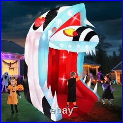 10FT Halloween Inflatable Snake Head Archway with LEDs Spooky Outdoor Decoration
