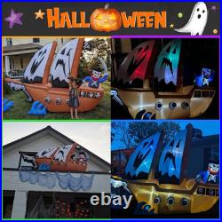 10FT Length Halloween Pirate Ship Inflatable with Pirate, Halloween Decorations