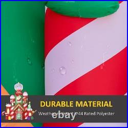 10Ft Christmas Inflatables Candy Castle, Blow up with LED Lights Indoor/Outdoor