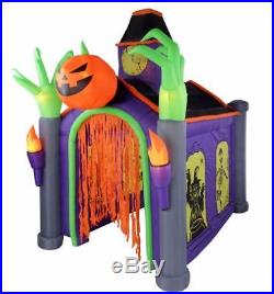 10.5 FT HAUNTED HOUSE TUNNEL W LIGHTS AND SOUND Airblown Yard Inflatable MUSICAL