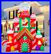 10′ Christmas Inflatable Lighted Castle Candy with Santa, Reindeer, & Penguin