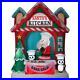 10 FT Gemmy Airblown Inflatable Santa’s Kitchen Bake Sale w Penguin Lighted yard