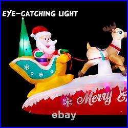 10 FT Wide Christmas Blowups Decoration Outdoor Lighted Inflatable Santa Claus D
