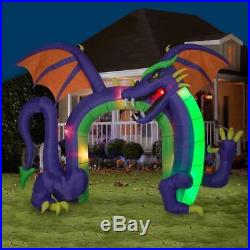 10 ft Lighted Dragon Archway Halloween Inflatable Fire & Ice Light Effect