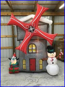10ft Gemmy Airblown Inflatable Prototype Christmas Windmill Scene #113819