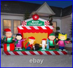 11.5 Ft PEANUTS GANG CHRISTMAS PLAY STAGE Airblown Lighted Yard Inflatable