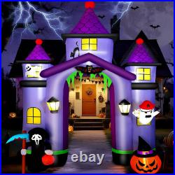 11.6FT Halloween Inflatable Arch Outdoor Decoration with Built-In Leds Lights