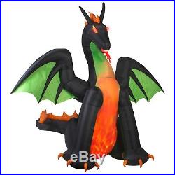 11' Airblown Fire and Ice Dragon with Projection Lights