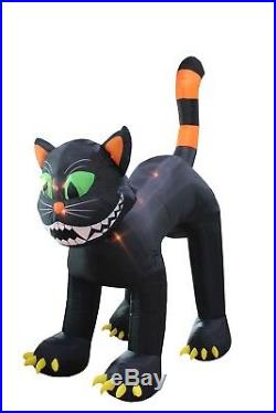 11 FOOT Animated Party Halloween Inflatable Huge Black Cat Yard Decoration