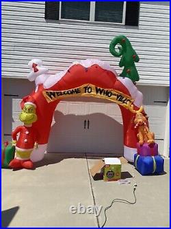 11 Ft Archway Dr. Seuss Grinch Airblown Inflatable Who-Ville Christmas Blow up