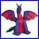 11ft Fire & Ice Animated Red & Purple Dragon Moving Wings Halloween Inflatable