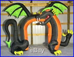 11ft Gemmy Airblown Inflatable Prototype Halloween Black Dragon Archway #220519