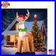 12FT Giant Christmas Inflatable Reindeer with Glittering LED Lights Easy Setup