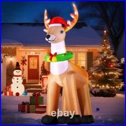 12FT Giant Christmas Inflatable Reindeer with Glittering LED Lights Easy Setup 12FT Giant Christmas Inflatable Reindeer with Glittering LED Lights Easy Setup