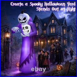 12FT Giant Halloween Inflatables Decorations Outdoor Pumpkin Ghost Wizard