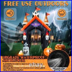 12FT Halloween Inflatable Archway with LED Light, Large Haunted House Inflata