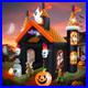 12FT Halloween Inflatable Archway with LEDs Haunted House Ghost Pumpkin Tunnel