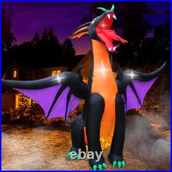 12FT Halloween Inflatable Fire & Ice Dragon Outdoor Decoration