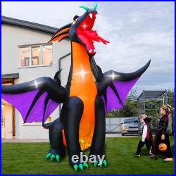 12FT Halloween Inflatable Fire & Ice Dragon Outdoor Decoration