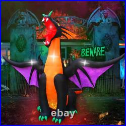 12FT Halloween Inflatable Fire & Ice Dragon Outdoor Decoration