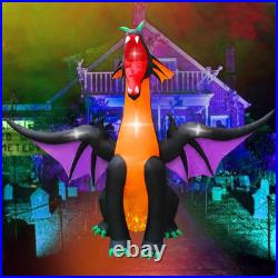 12FT Halloween Inflatable Fire & Ice Dragon Outdoor Decoration