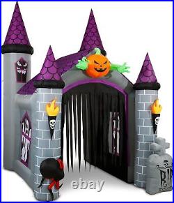 12FT Tall Haunted House Archway -Lighted Inflatable Halloween Decor for Outdoors