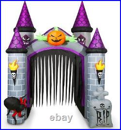 12FT Tall Haunted House Archway -Lighted Inflatable Halloween Decor for Outdoors