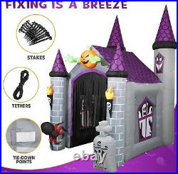 12FT Tall Haunted House Archway -Lighted Inflatable Halloween Decor for Outdoors