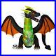 12 FT ANIMATED FIRE AND ICE DRAGON Halloween Lighted Airblown Yard Inflatable