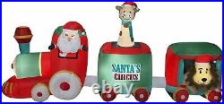 12 FT Christmas Train with Santa & Friends Air Blown Inflatable Lighted Yard Decor