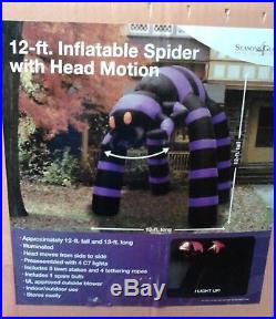 12 FT Tall Airblown Inflatable Halloween Spider with Motion, Brand New