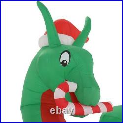 12 Ft ANIMATED DRAGON IN SANTA HAT Christmas AirblownYard Inflatable