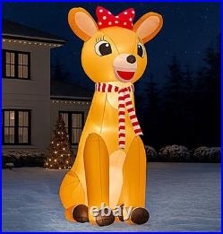 12 Ft Colossal Sitting Clarice From Rudolph Airblown Lighted Yard Inflatable