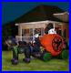 12′ GHOST COACH SCENE Halloween Airblown Yard Inflatable PROJECTION LIGHTING