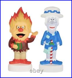 12 Heat and Snow Miser LED Lighted Blow Mold Outdoor Christmas Decor Gemmy New
