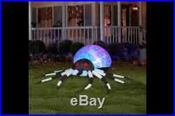 12' Projection Airblown Inflatable Kaleidoscope Black/White Spider Halloween