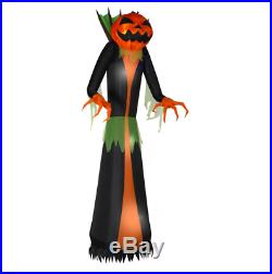 12' Self-Inflatable Lighted Flame-Like Projection Pumpkin Reaper