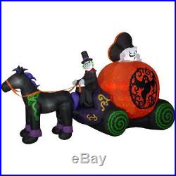 12 ft Projection Kaleidoscope Ghost Coach Airblown Inflatable Halloween Carriage
