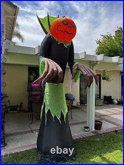 12ft Gemmy Airblown Inflatable Halloween Grimace Pumpkin #64112