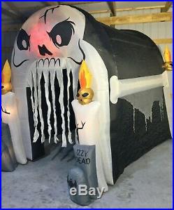 12ft Gemmy Airblown Inflatable Prototype Halloween Skull Tunnel #73771