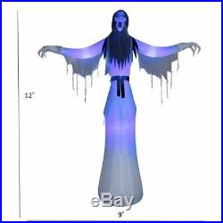 12ft Spooky Giant Female Ghost Scary Lighted Airblown Halloween Inflatable Gemmy