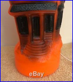 13 Empire Blow Mold Haunted Halloween House with Bats Lighted Decoration 1969