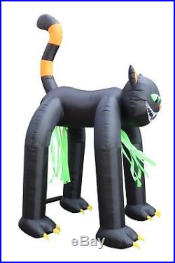 13 Foot Tall Halloween Inflatable Giant Black Cat Archway Yard Party Decoration