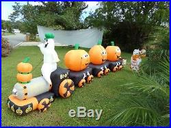 14 1/2 Ft Long Ghost And Pumpkin Halloween Train Works Great Yard Display
