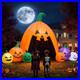 14.5FT Halloween Inflatable Walk-In Pumpkin House with LED Lights
