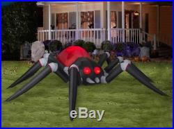 14 FT COLOSSAL FIRE AND ICE SPIDER Halloween Lighted Airblown Inflatable